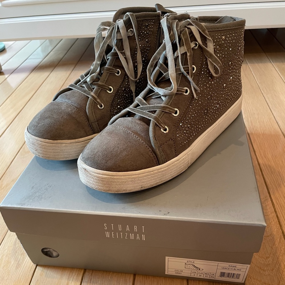 Stuart Weitzman Girls Vance Hi Top Sneakers